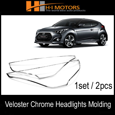 [ Veloster auto parts ] Chrome Head Lamp Molding Made in Korea